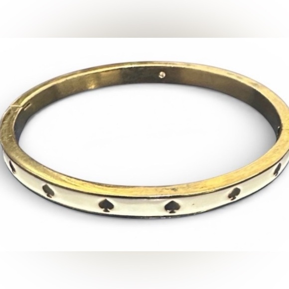 kate spade Jewelry - Kate Spade Gold and White Spade Bracelet